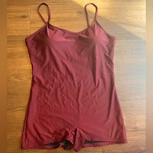 SHEIN Brownish Burgundy Solid One piece swimsuit / romper (shorts) | 2XL (NWOT)
